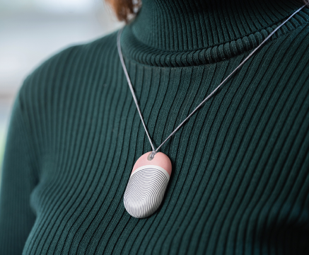 Family using a personal alarm